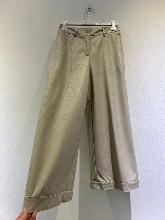 ALESSIA SANTI - Pantalone ecopelle, Crema