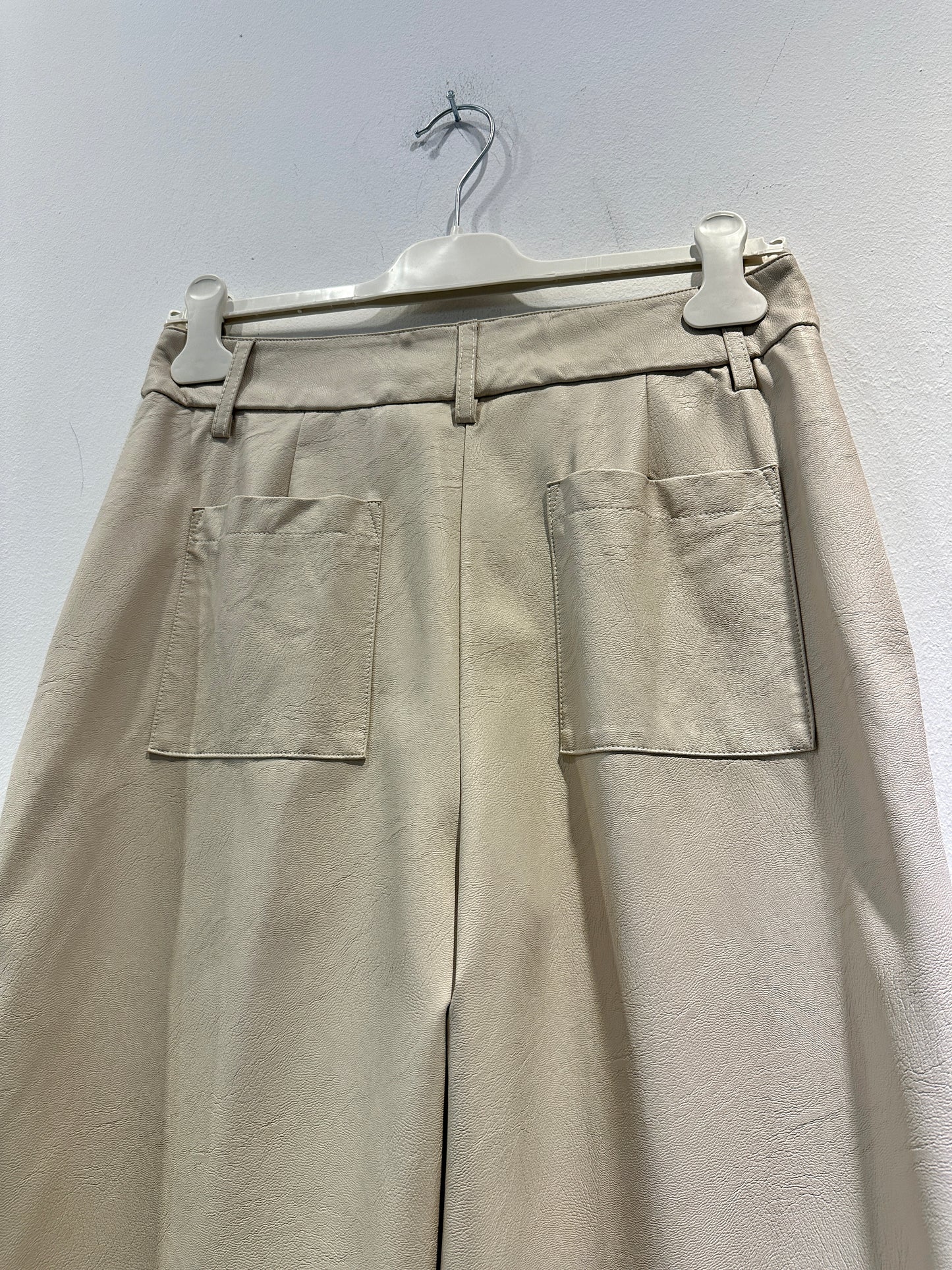 ALESSIA SANTI - Pantalone ecopelle, Crema