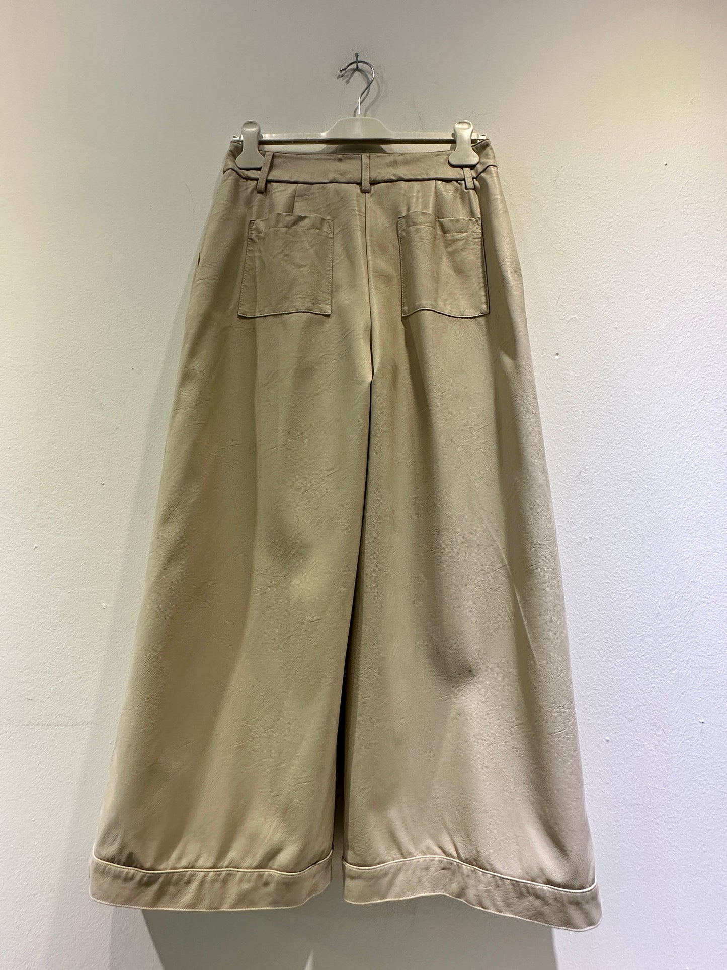 ALESSIA SANTI - Pantalone ecopelle, Crema