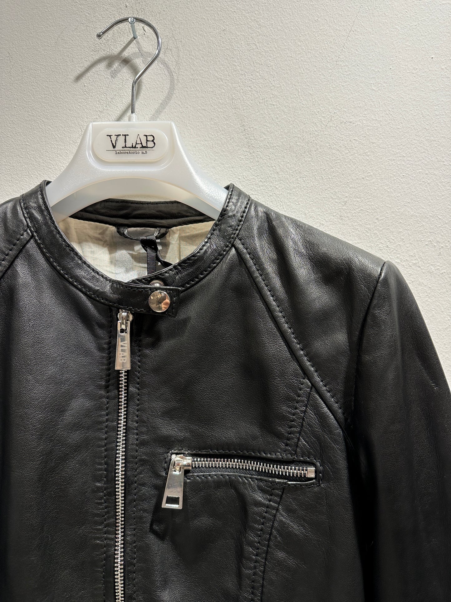 VLAB - Giacca biker vera pelle