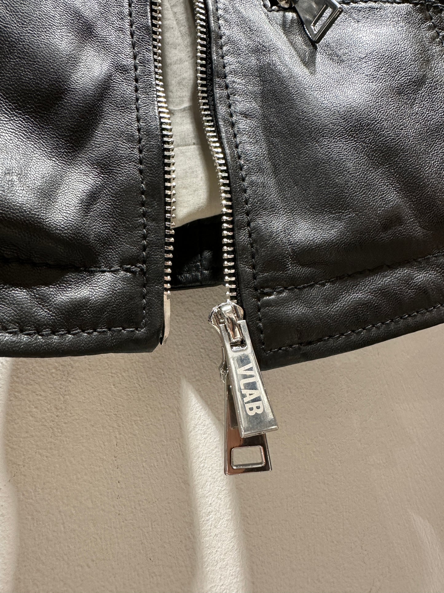 VLAB - Giacca biker vera pelle