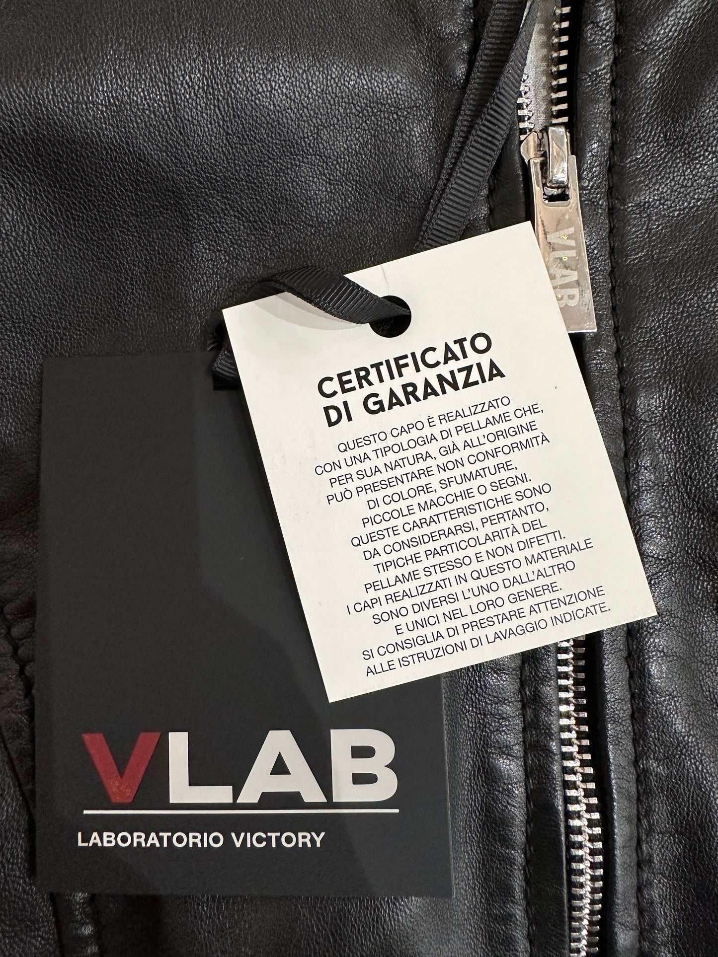 VLAB - Giacca biker vera pelle