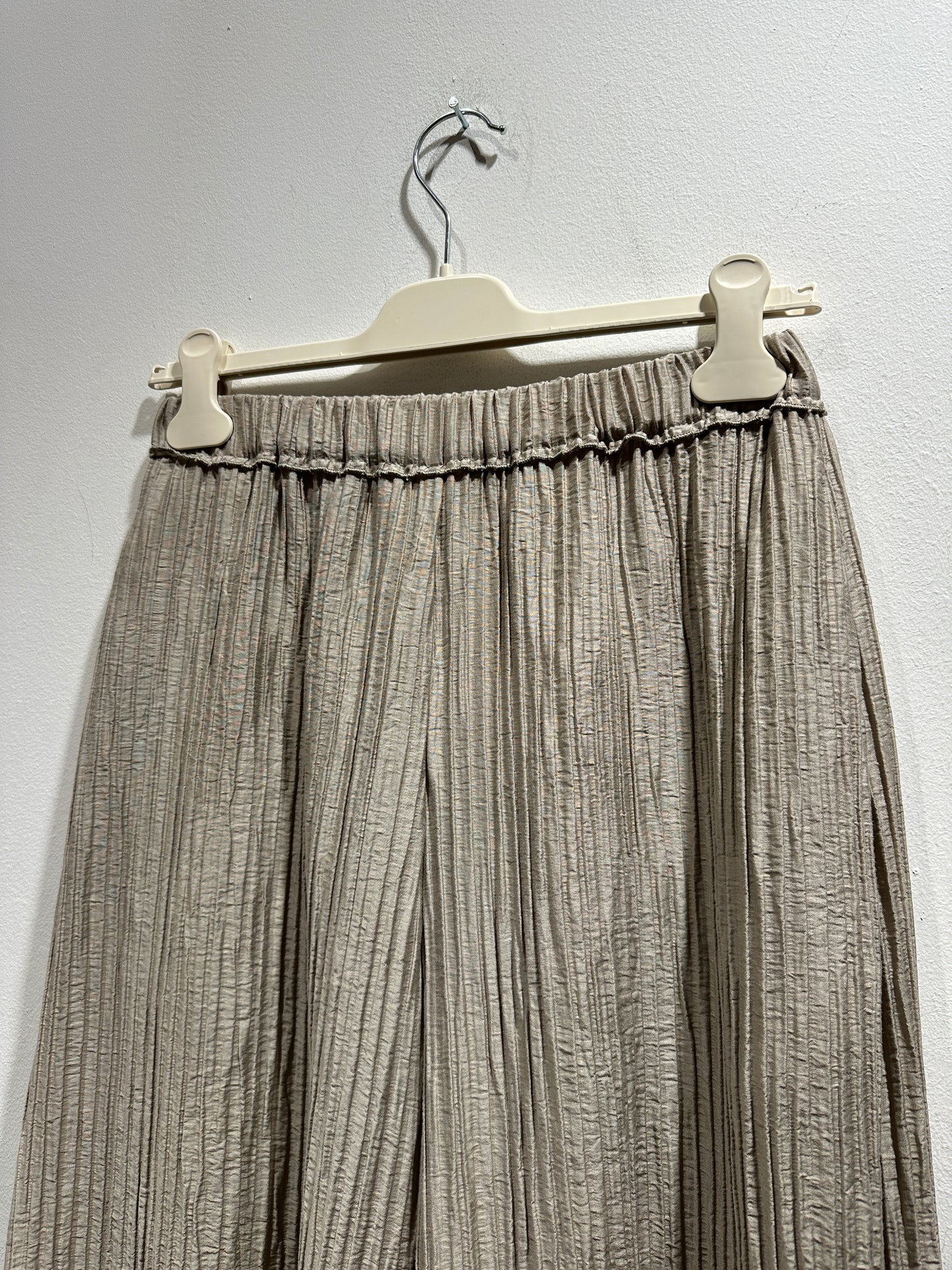 TADASHI - Pantalone nervature a palazzo, Champagne