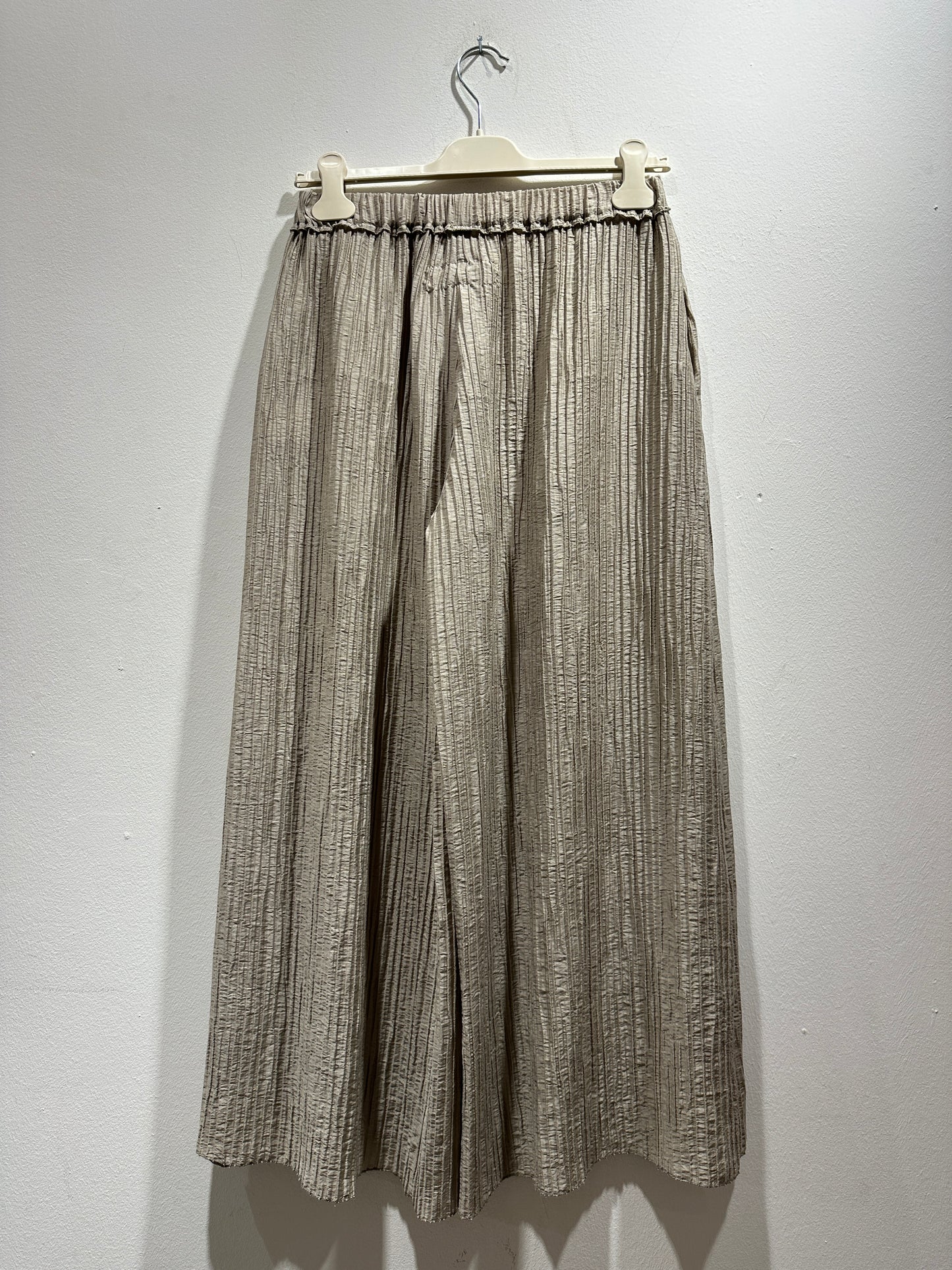 TADASHI - Pantalone nervature a palazzo, Champagne