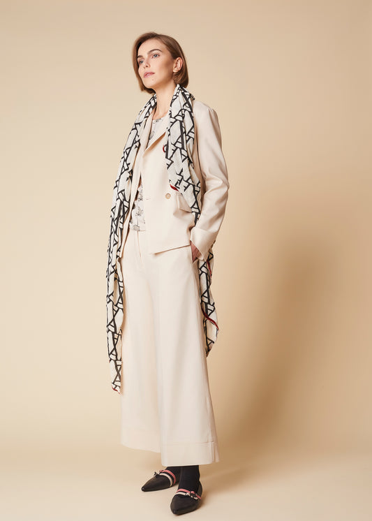 ALESSIA SANTI - Pantalone ecopelle, Crema