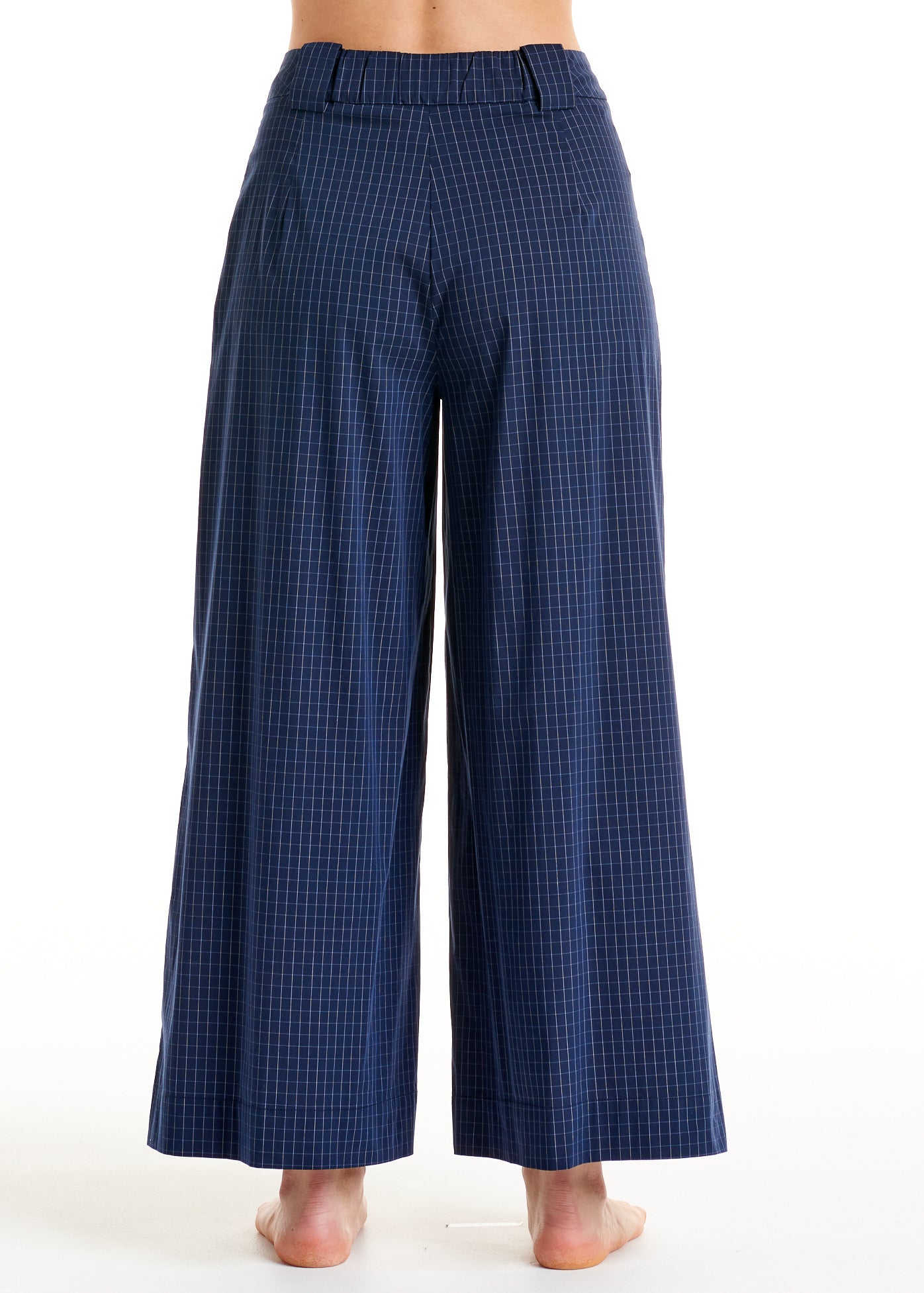 ALESSIA SANTI - Pantalone a quadretti, Blu
