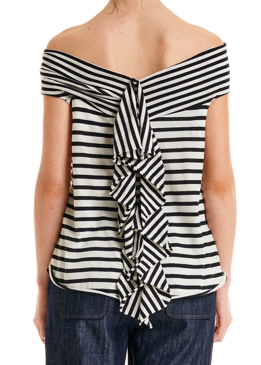 ALESSIA SANTI - T-shirt a righe, Nero