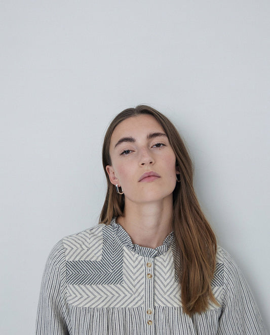 YERSE - Camicia fantasia, Ecru