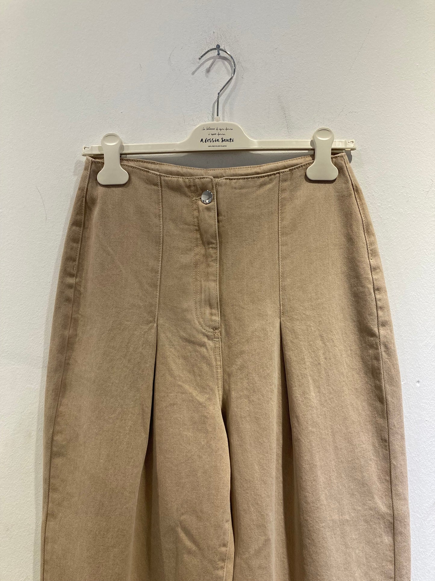 ALESSIA SANTI - Pantalone denim, Crema