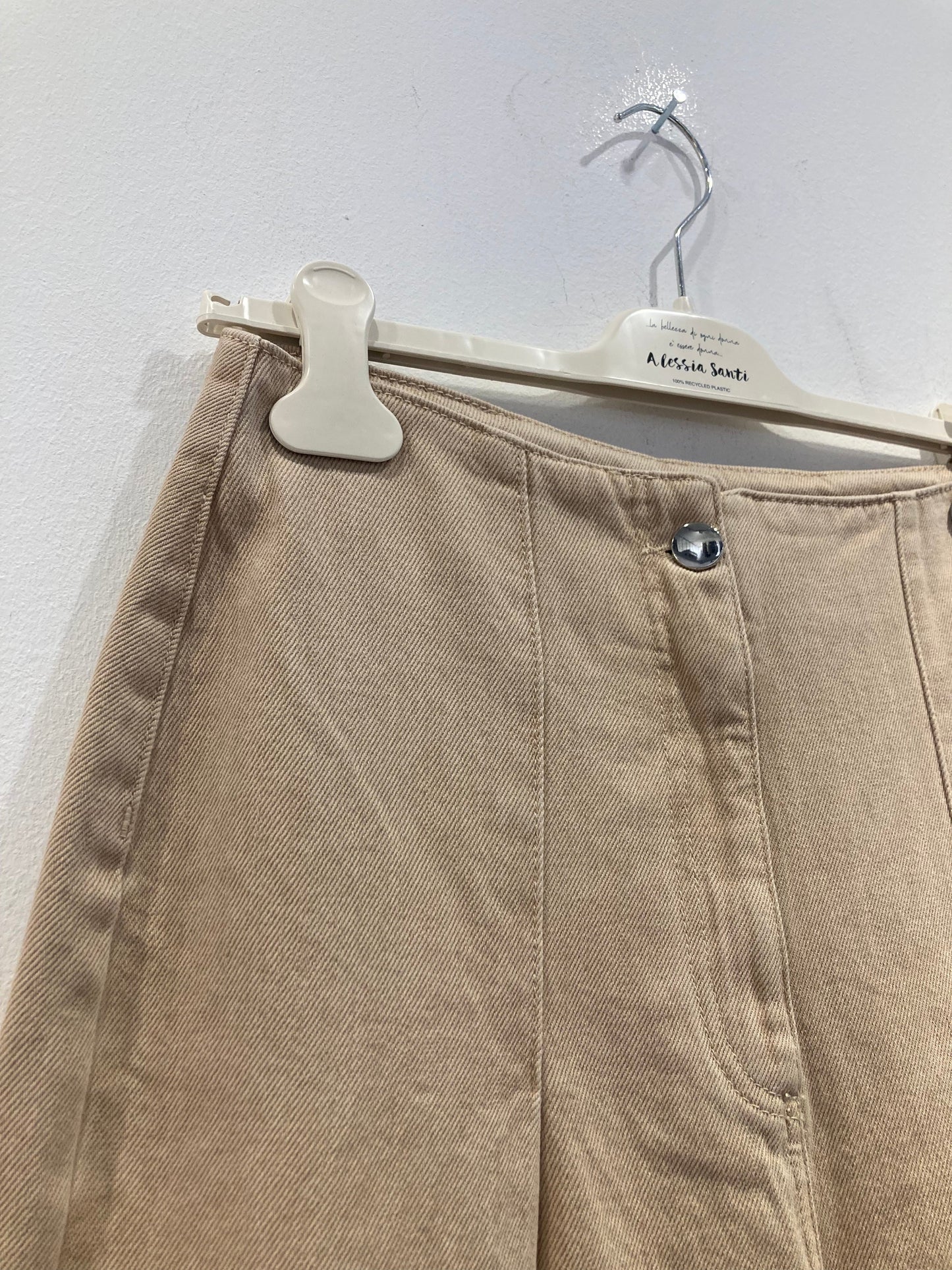 ALESSIA SANTI - Pantalone denim, Crema