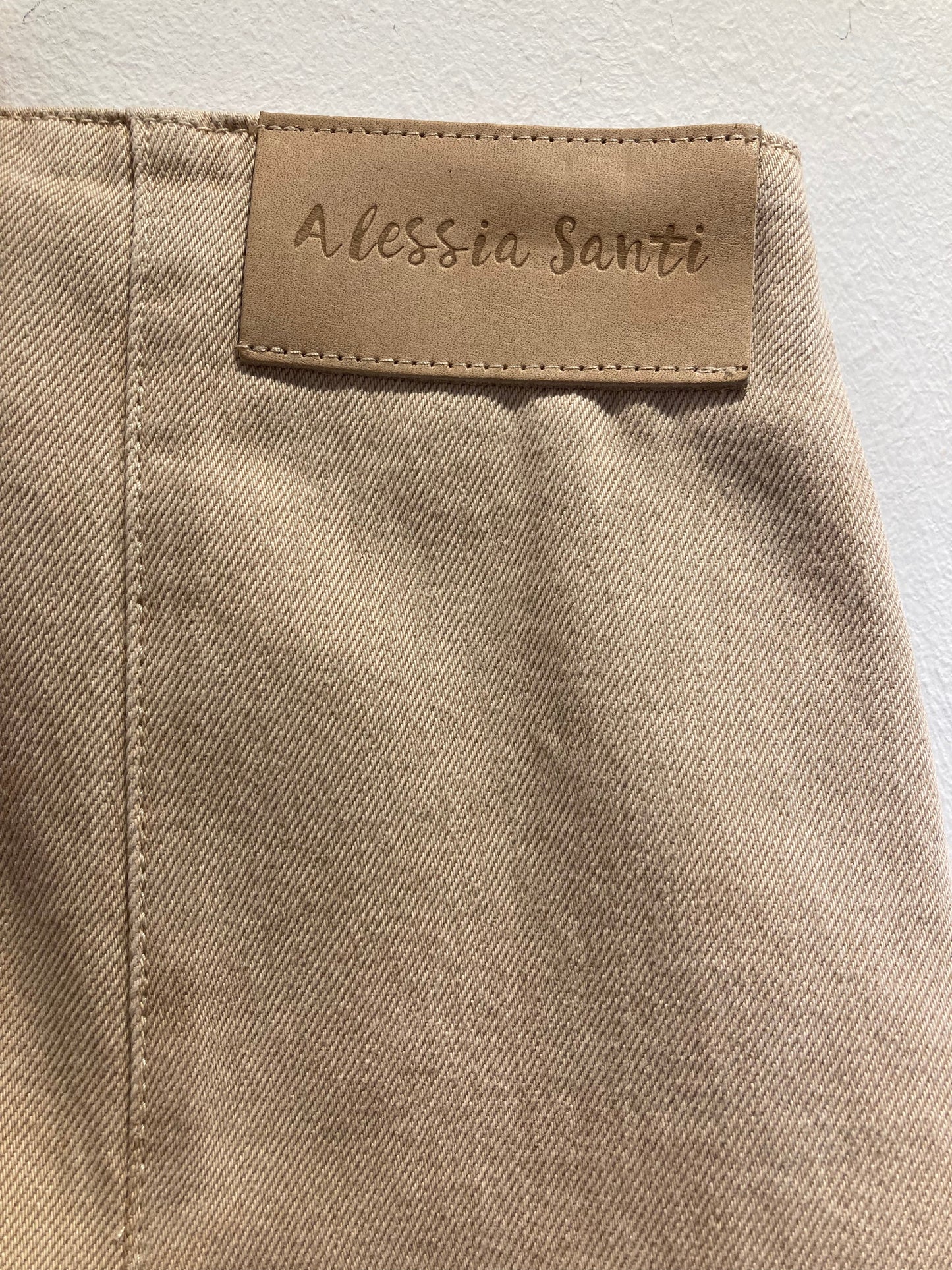 ALESSIA SANTI - Pantalone denim, Crema