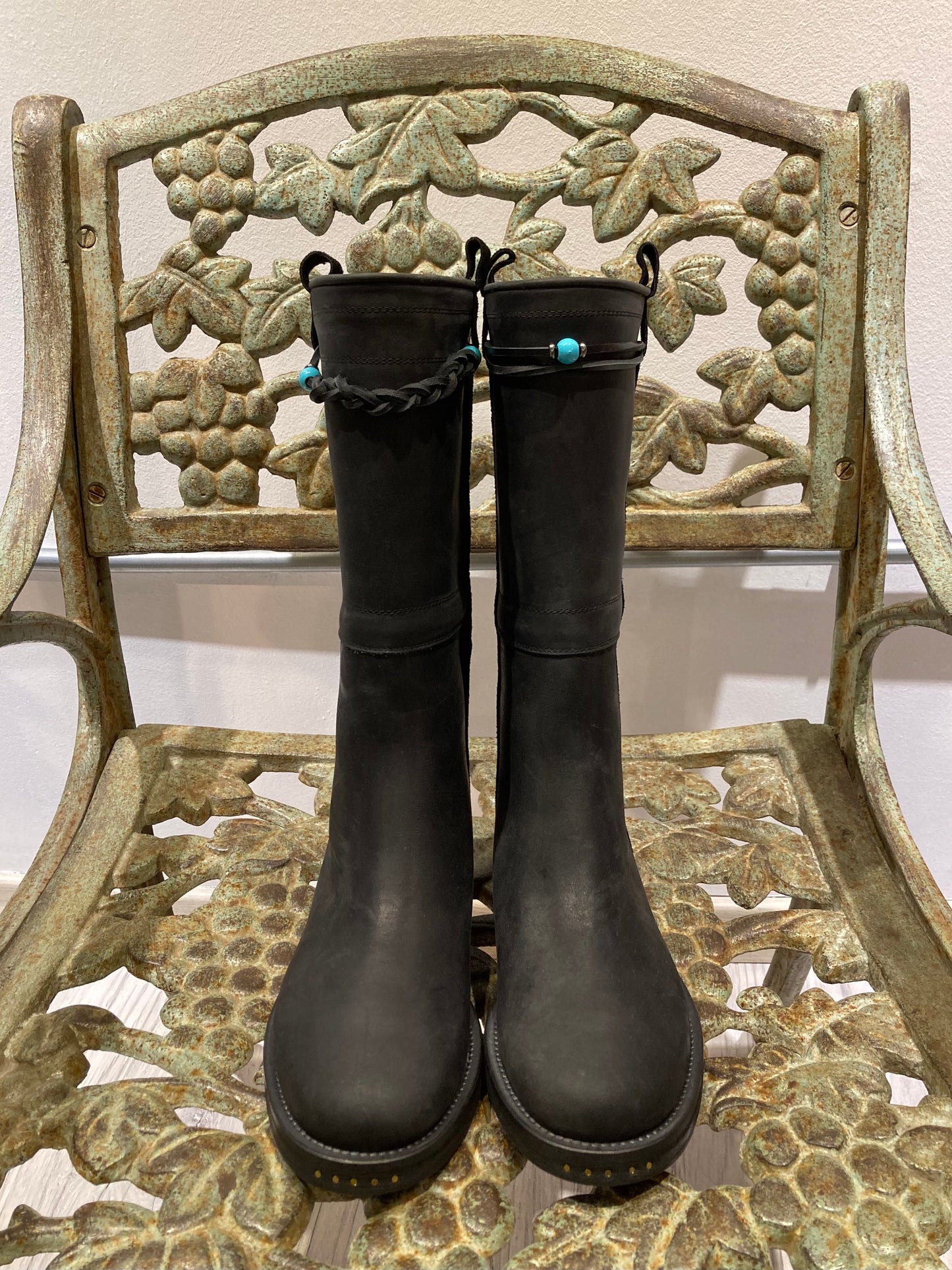 PASSION BLANCHE - Camperos in pelle, Nero