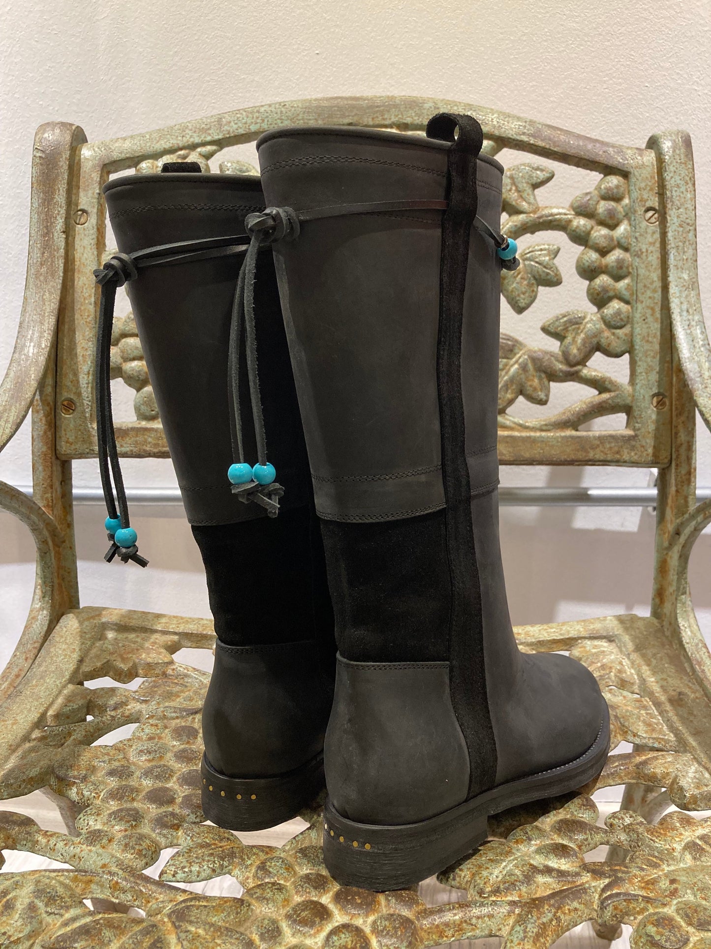 PASSION BLANCHE - Camperos in pelle, Nero