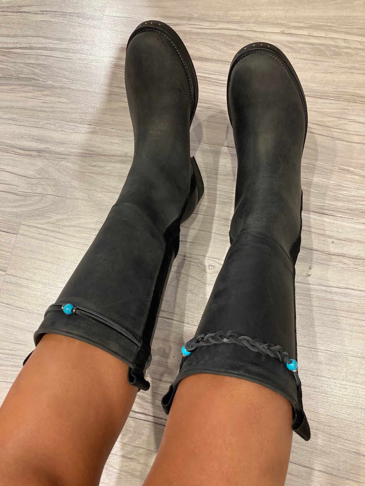 PASSION BLANCHE - Camperos in pelle, Nero