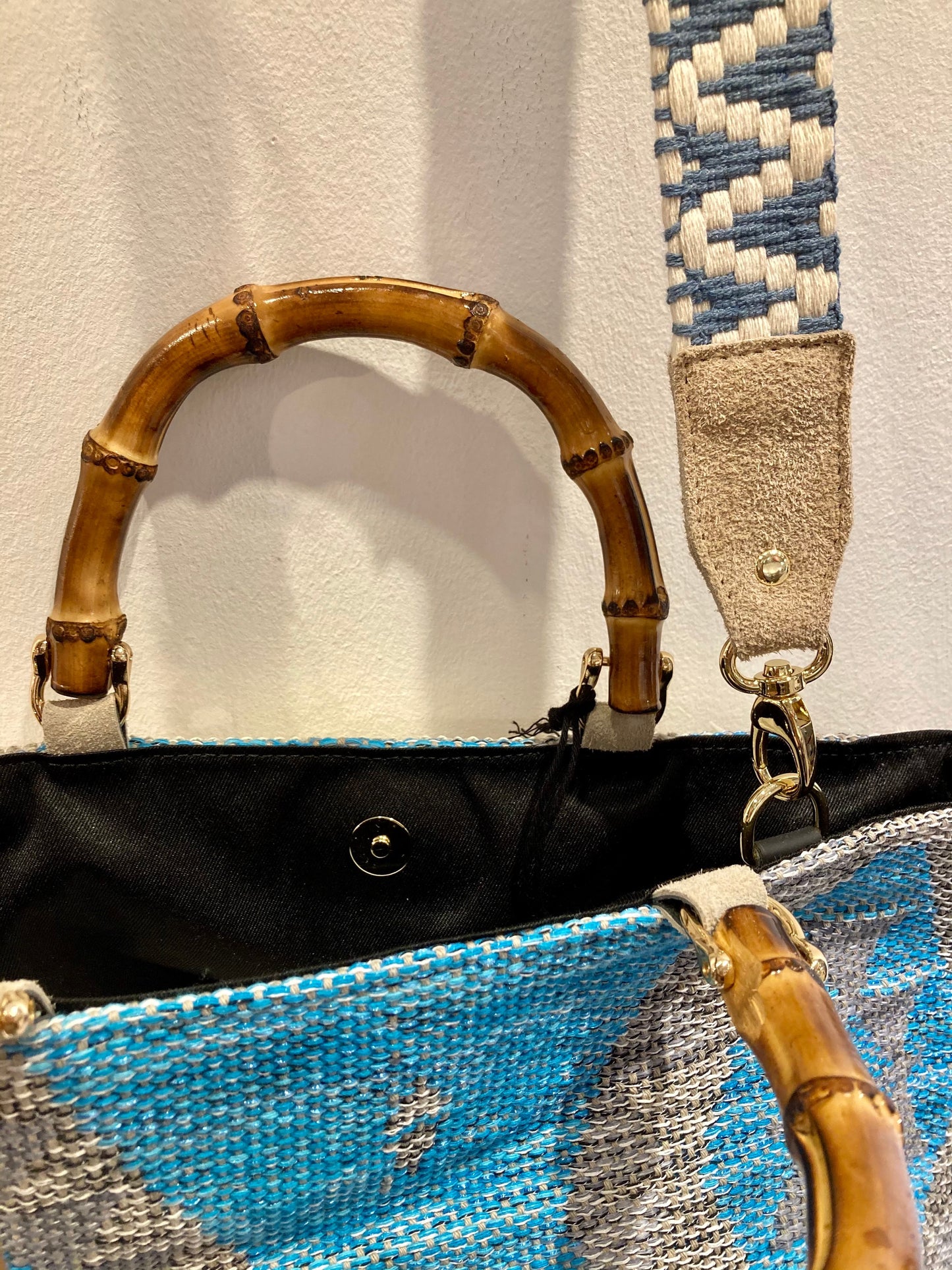 VIAMAILBAG - Borsa Rafia Azzurra