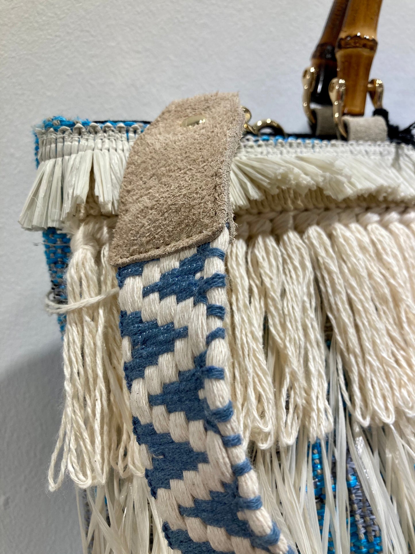 VIAMAILBAG - Borsa Rafia Azzurra