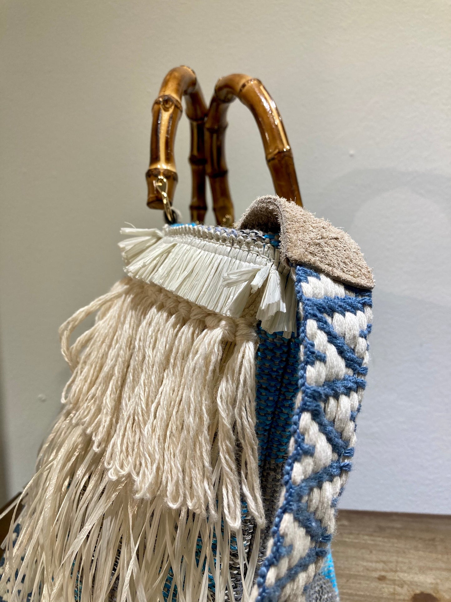 VIAMAILBAG - Borsa Rafia Azzurra