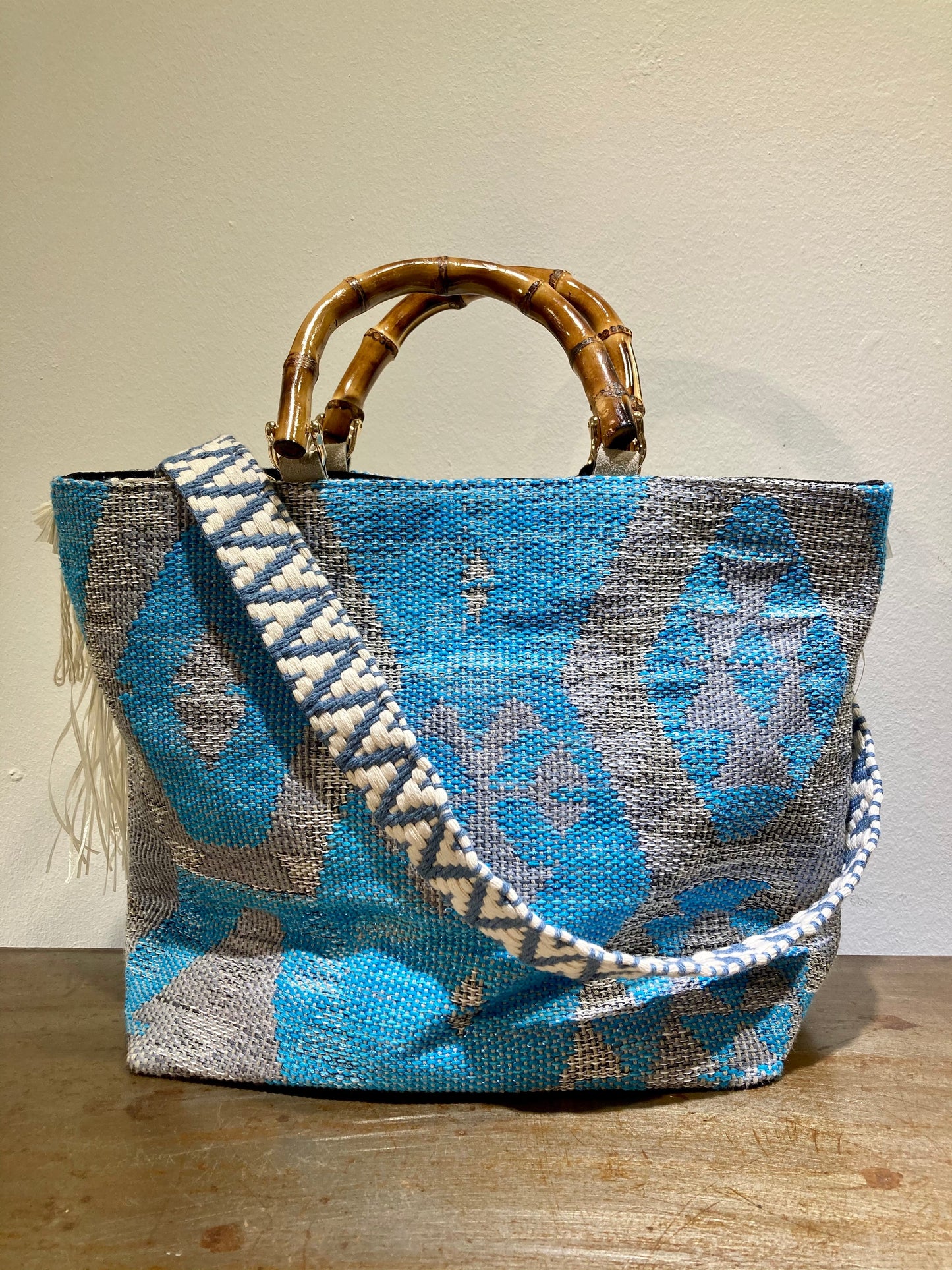 VIAMAILBAG - Borsa Rafia Azzurra