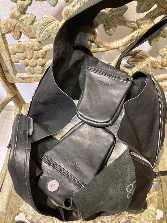 TRIPPEN - Shopper Pelle Black