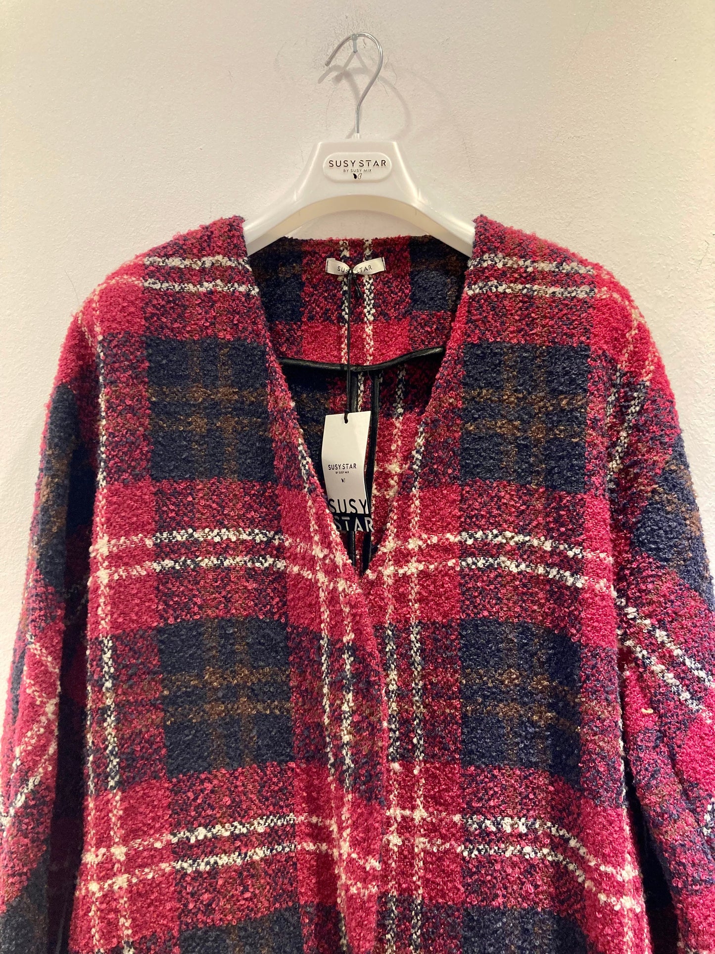 SUSY STAR - Cappotto quadri, Fucsia