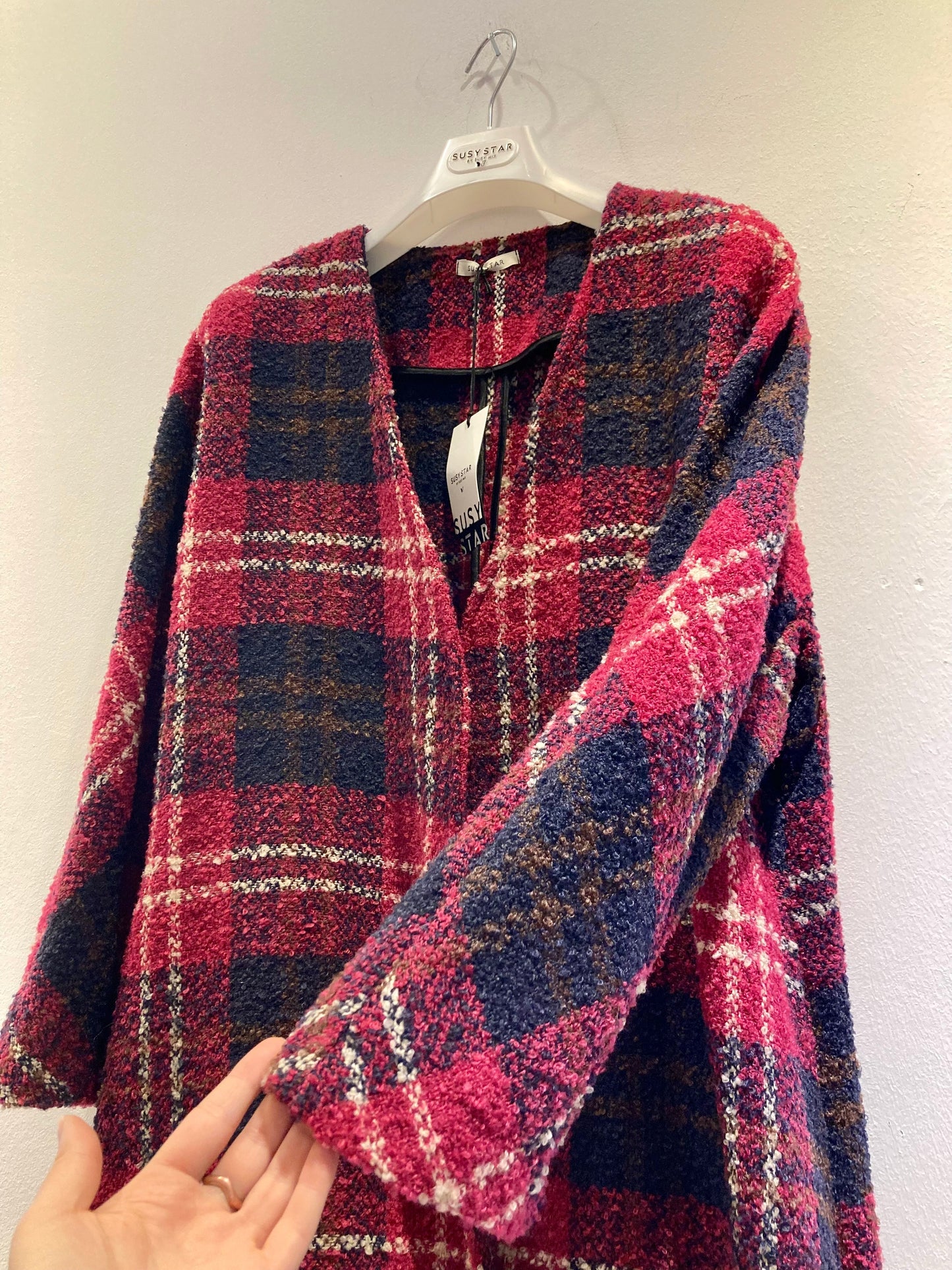 SUSY STAR - Cappotto quadri, Fucsia