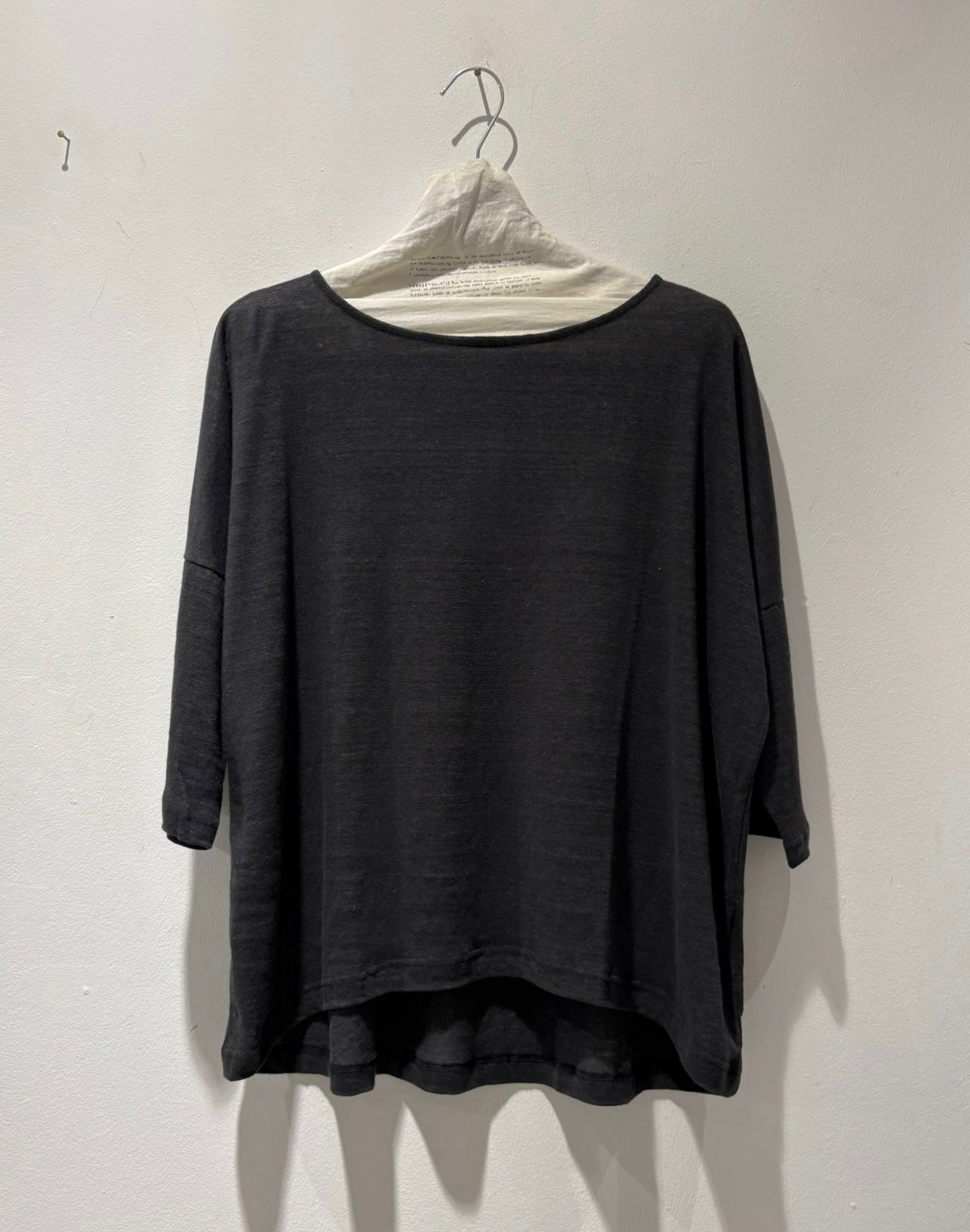 MAMA B - Maglia Agosto L in lino, Antracite