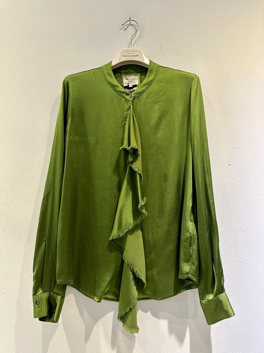 ALESSIA SANTI - Blusa volant, Verde