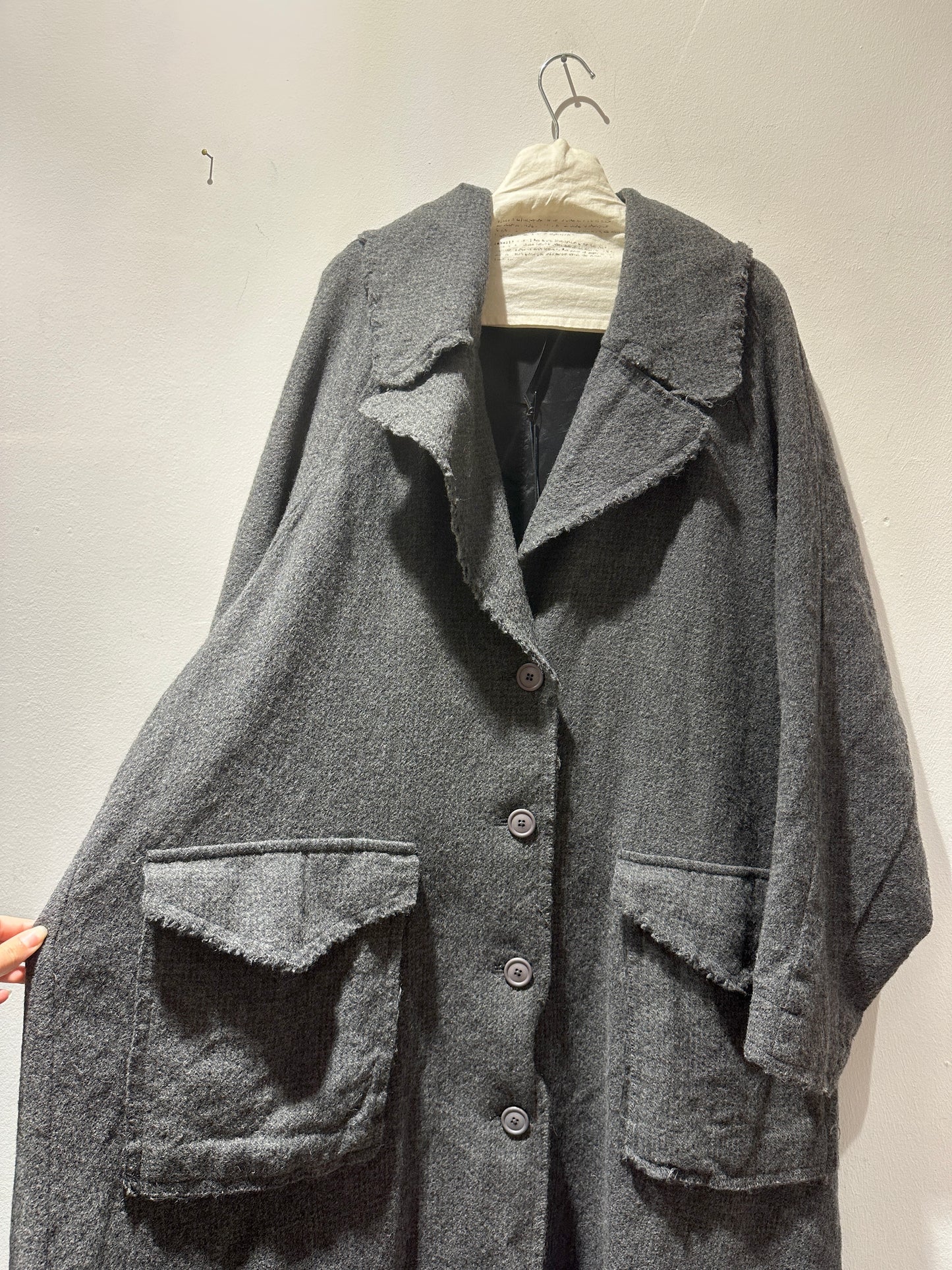 RUNDHOLZ - Cappotto lungo in lana, Grey