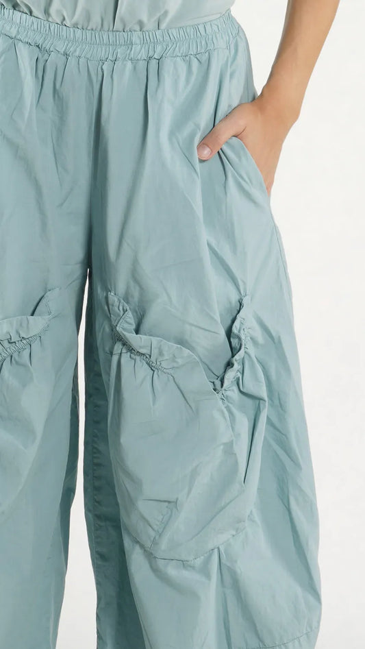 RUNDHOLZ - Pantalone ampio arriccio, Mint