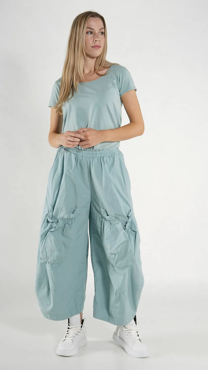 RUNDHOLZ - Pantalone ampio arriccio, Mint