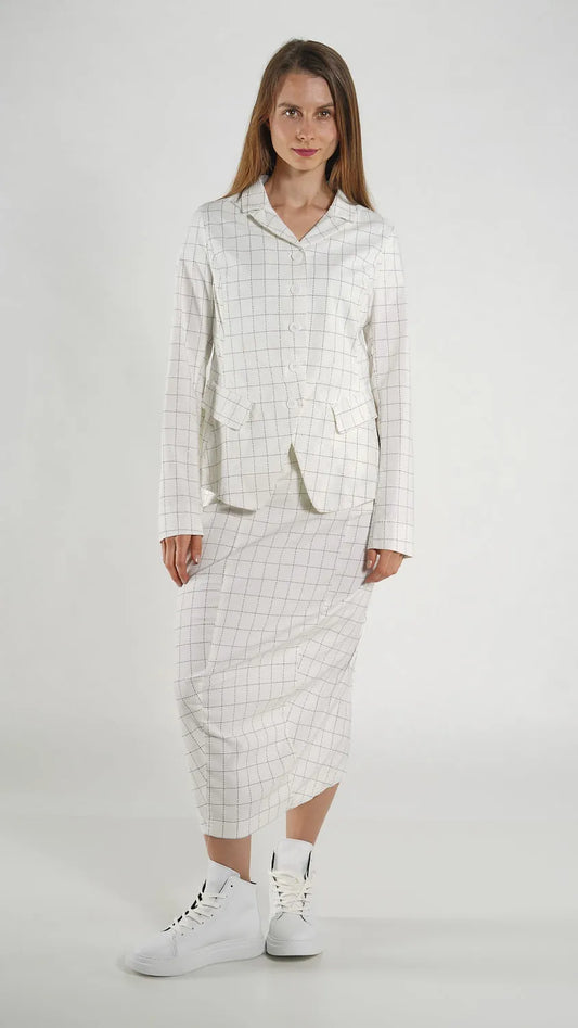 RUNDHOLZ - Giacca con bottoni, Offwhite Check
