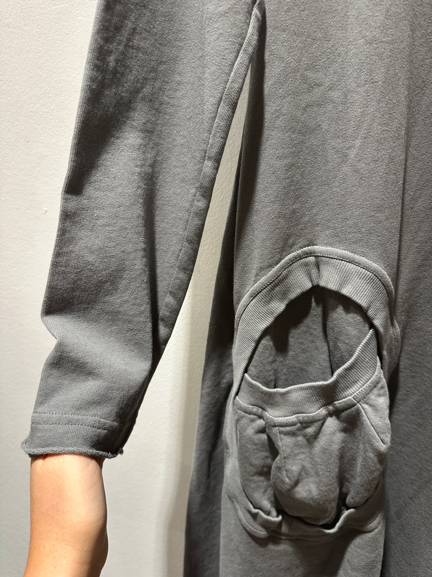 RUNDHOLZ - Abito in cotone con tasche, Grey