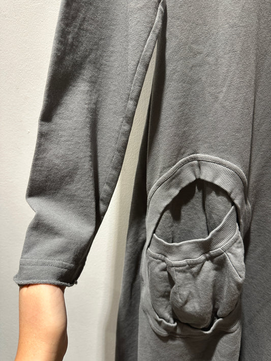 RUNDHOLZ - Abito in cotone con tasche, Grey