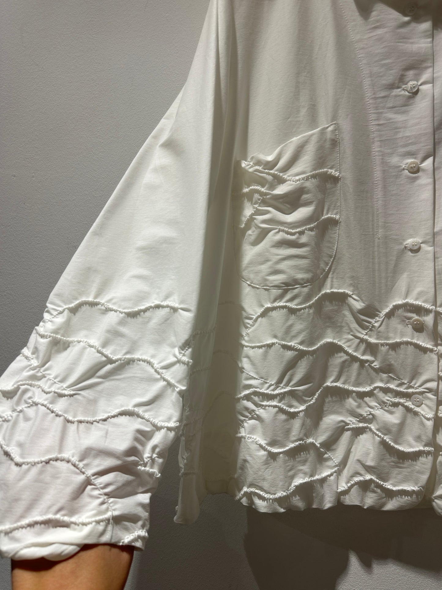 MANESERA - Camicia ricamata, Bianco