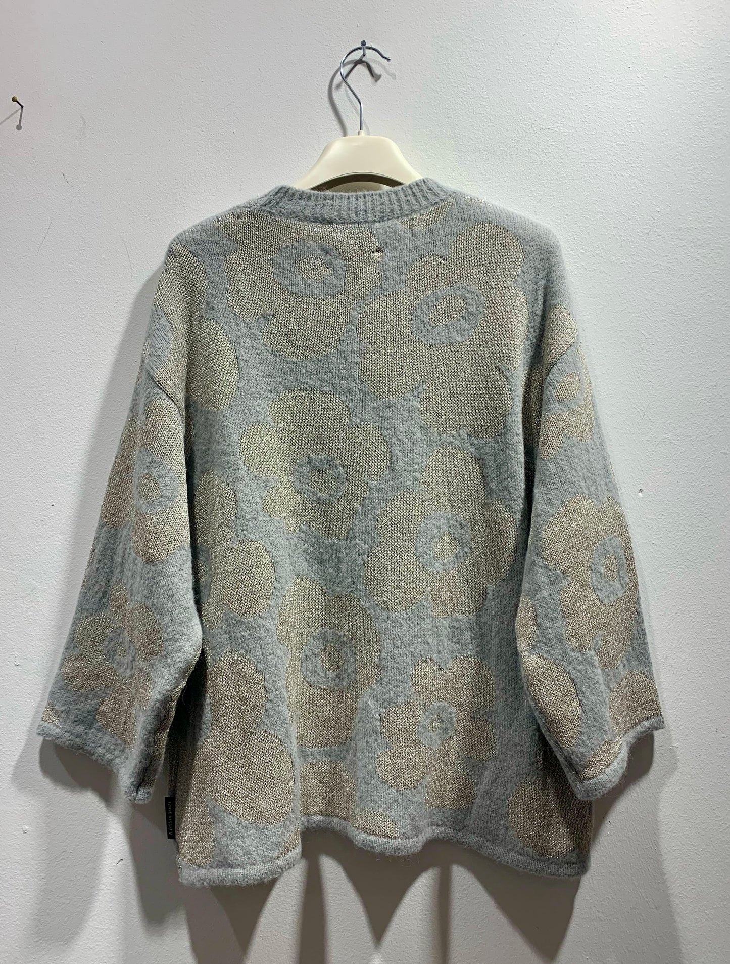 ALESSIA SANTI - Maglia con inserti in lurex, Grigio