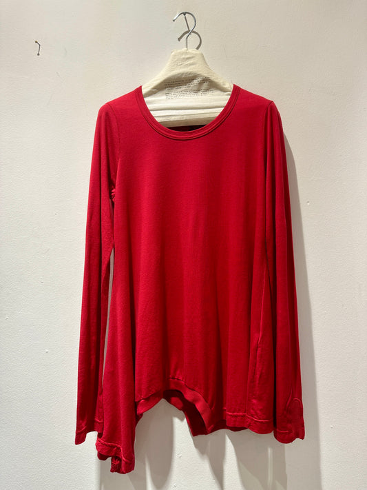 RUNDHOLZ - T-shirt svasata, Red