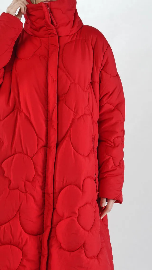 RUNDHOLZ - Piumino lungo imbottito, Red