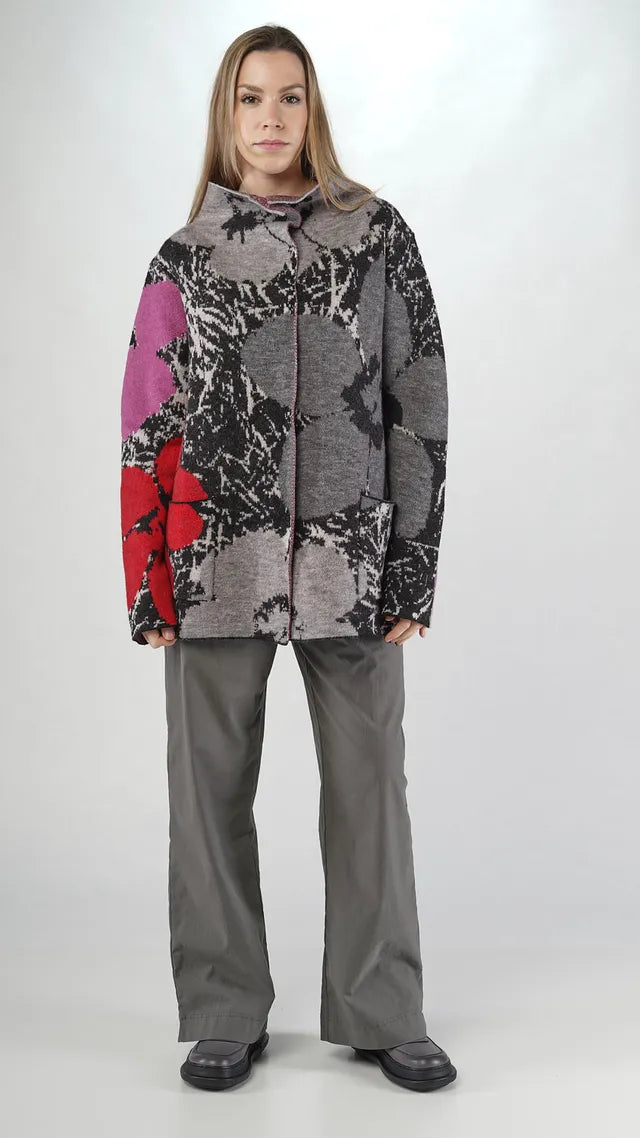 RUNDHOLZ - Cardigan misto lana jaquard, Multicolor