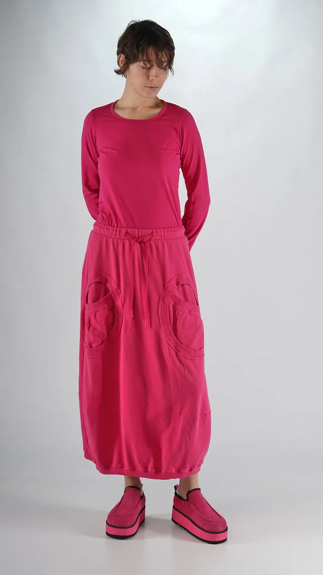 RUNDHOLZ - Gonna con tasche, Fucsia