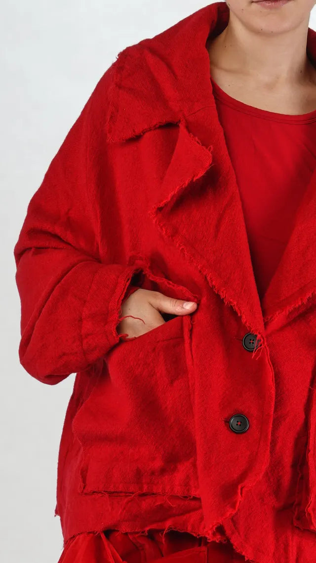 RUNDHOLZ - Cappotto corto in lana, Red