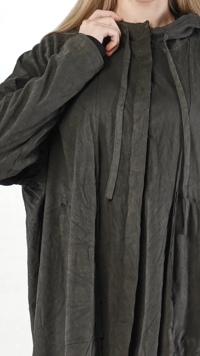 RUNDHOLZ - Spolverino in cupro, Grey