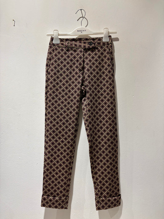 SUSY MIX - Pantalone dritto fantasia, Rosa