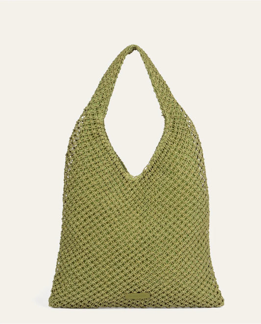 SURKANA - Borsa in rafia, Verde