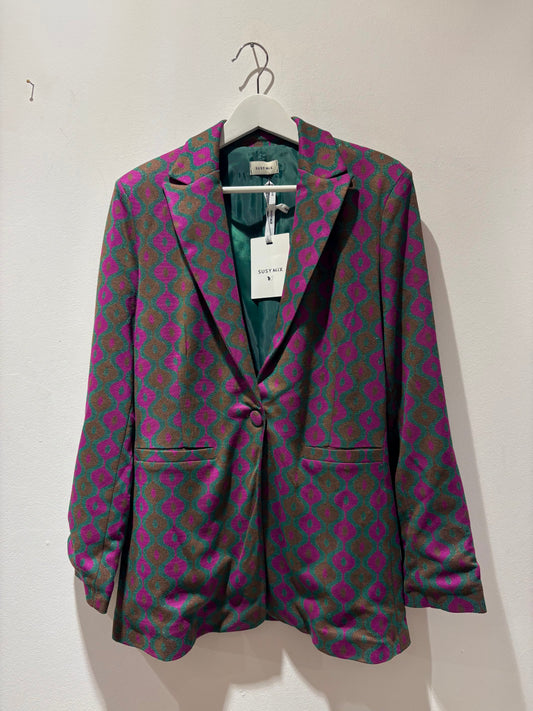 SUSY MIX - Giacca 1 bottone fantasia, Fucsia