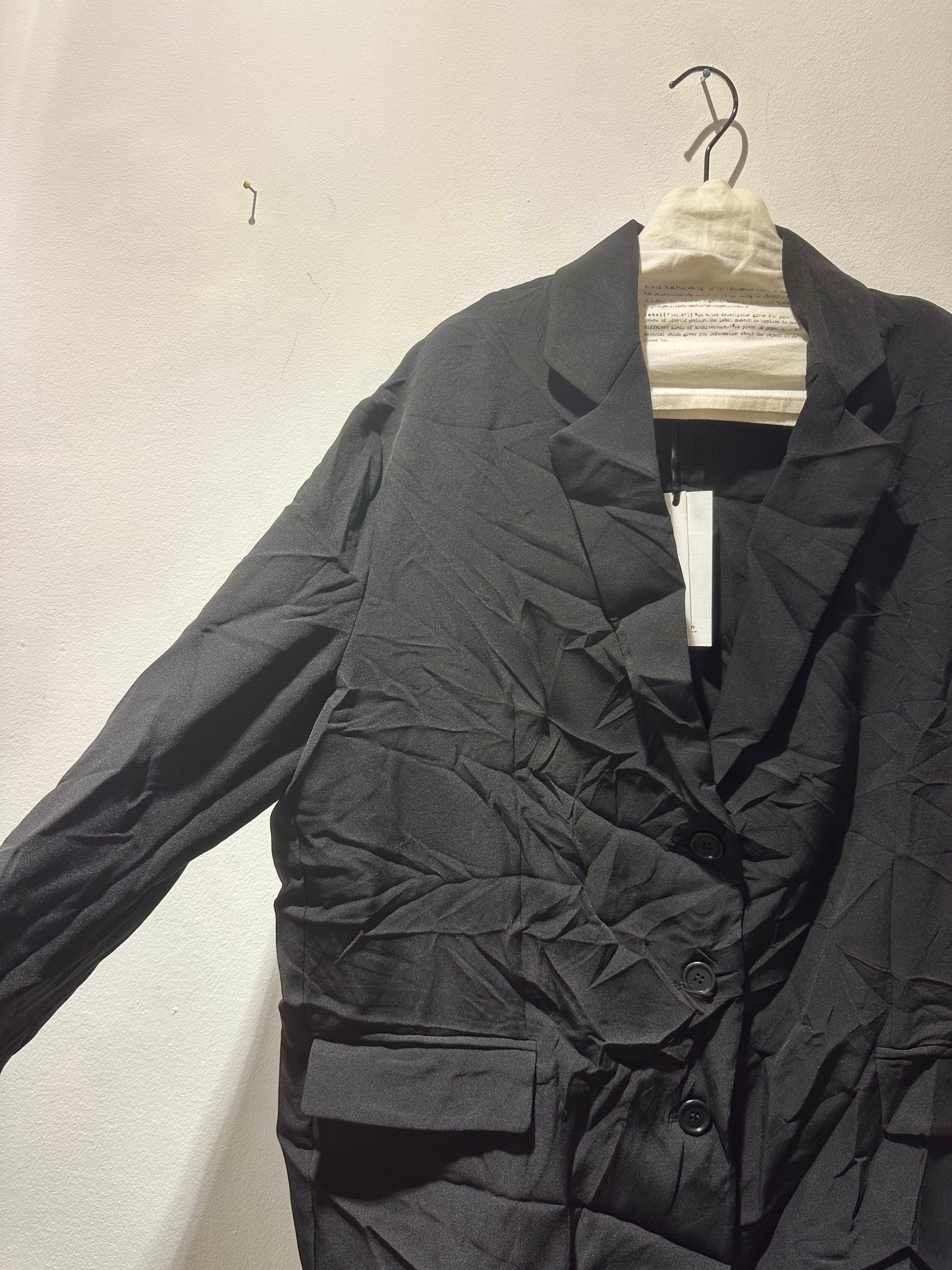 JM Design - Giacca over stropicciata, Nero