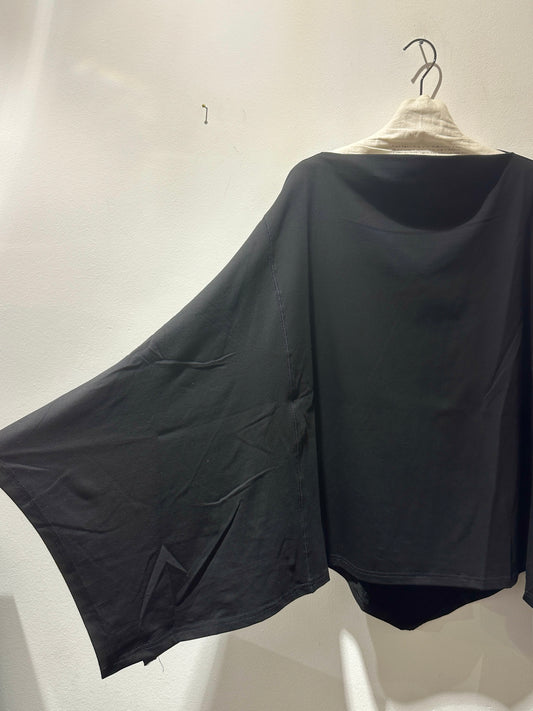 JM Design - Maglia over con collo a cratere, Nero