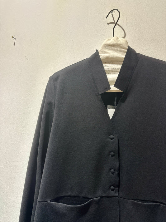 JM Design - Giacca liscia scollo a V, Nero