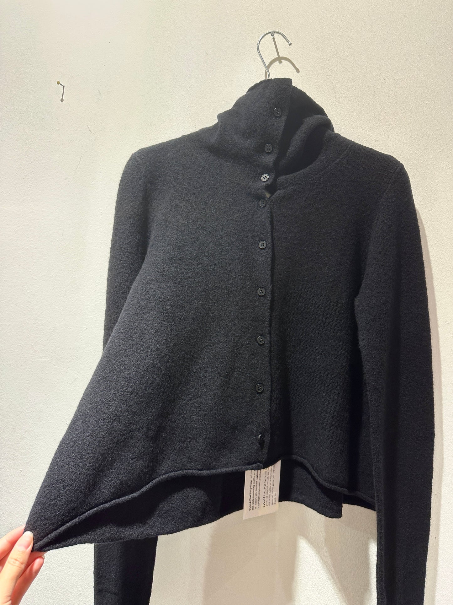 RUNDHOLZ - Cardigan misto cotone e lana, Black