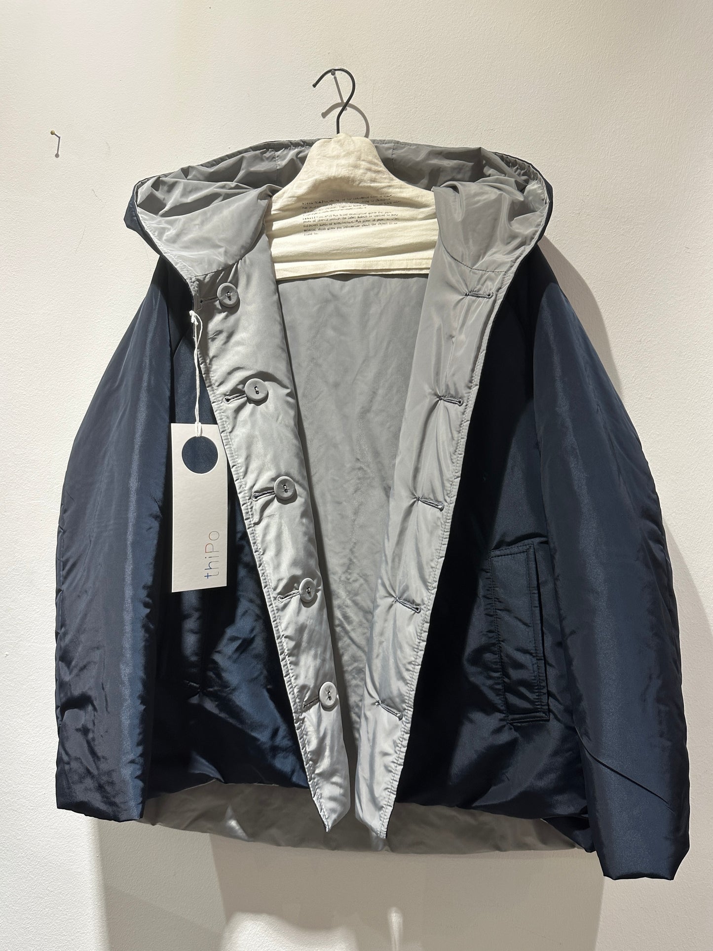 ThiPo - Giacca reversibile, Blu/Ghiaccio