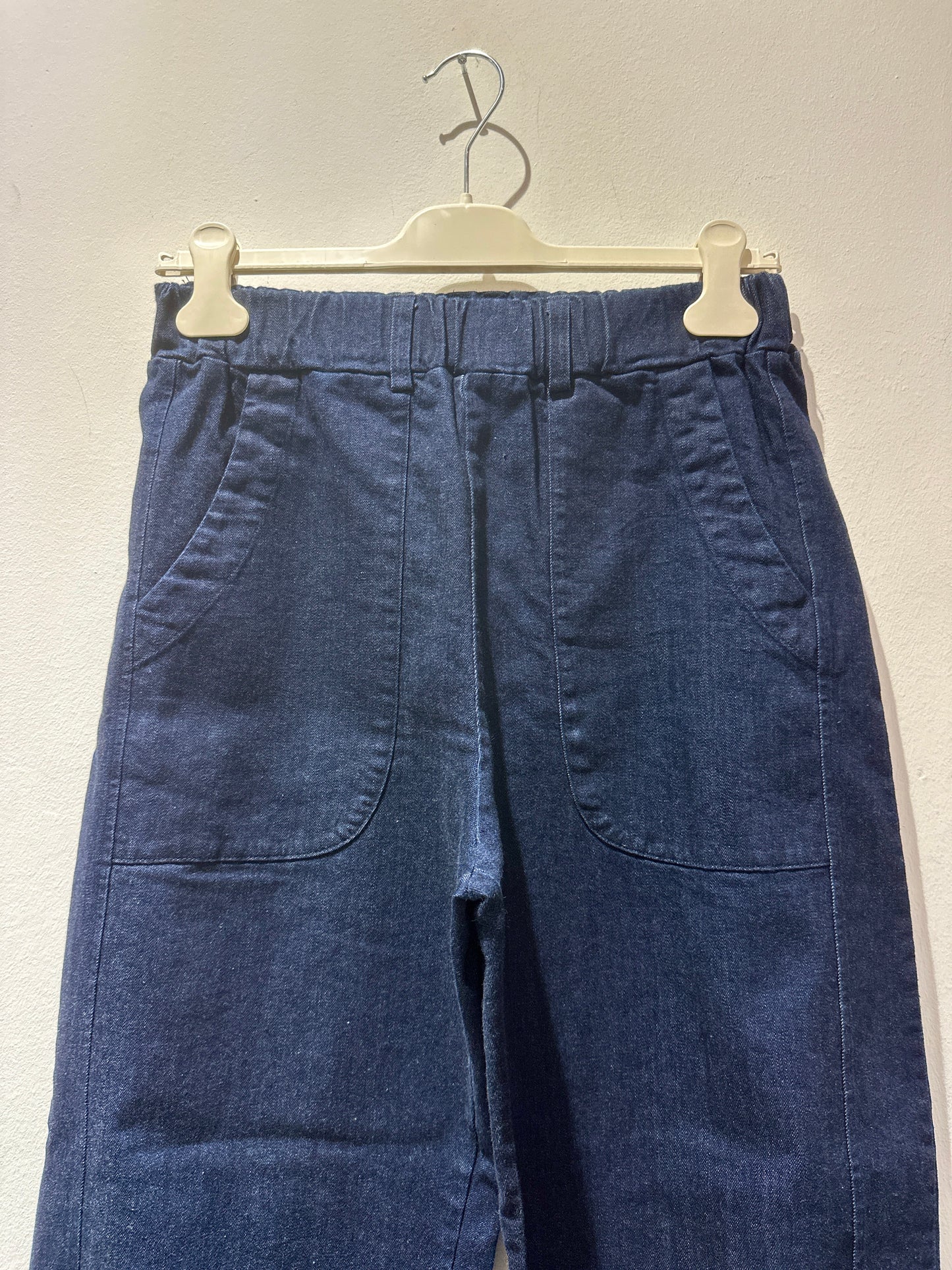 ThiPo - Pantalone denim curva, Blu